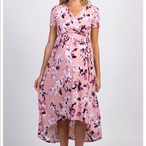 PinkBlush Pink Hi-Low Maternity Dress